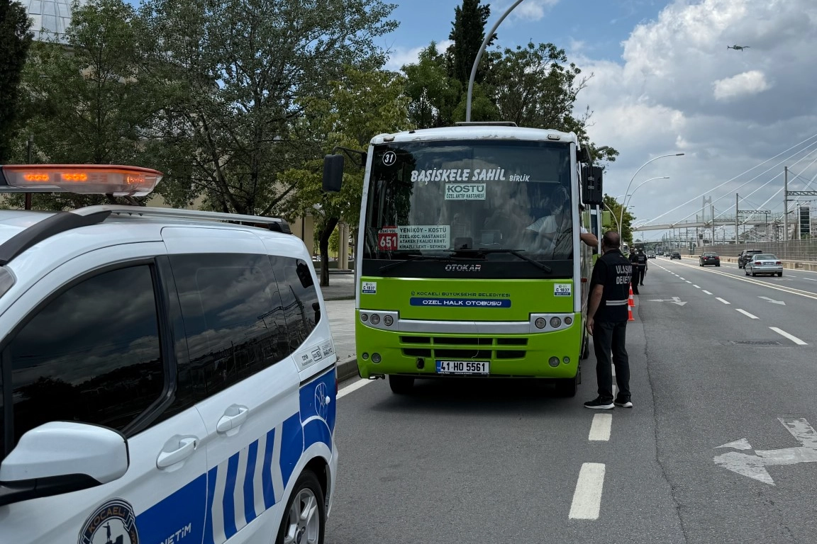 Kocaeli&rsquo;de halk otob&uuml;slerinde klima denetimi