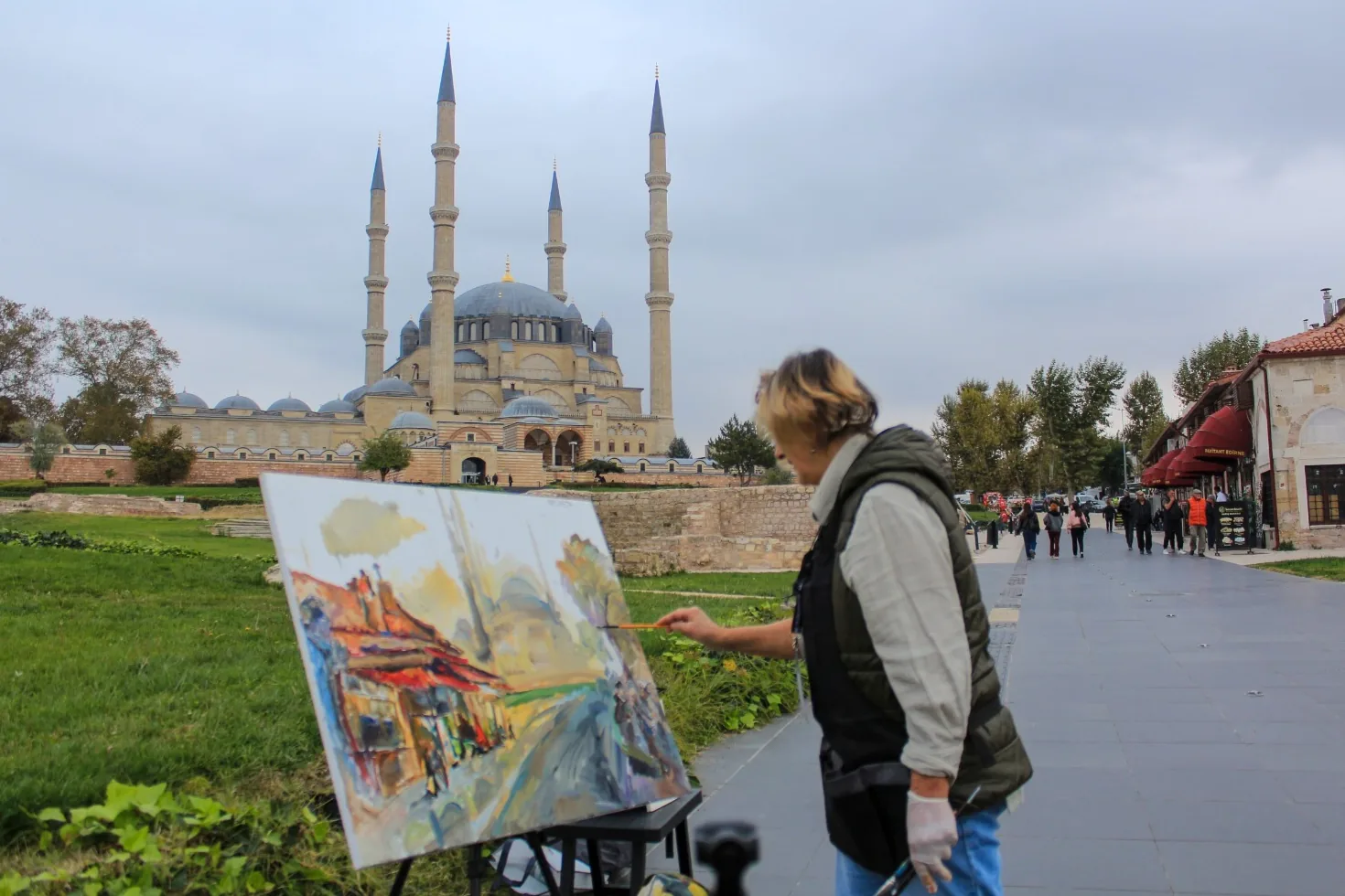 Balkan ressamları Selimiye&rsquo;yi resmetti